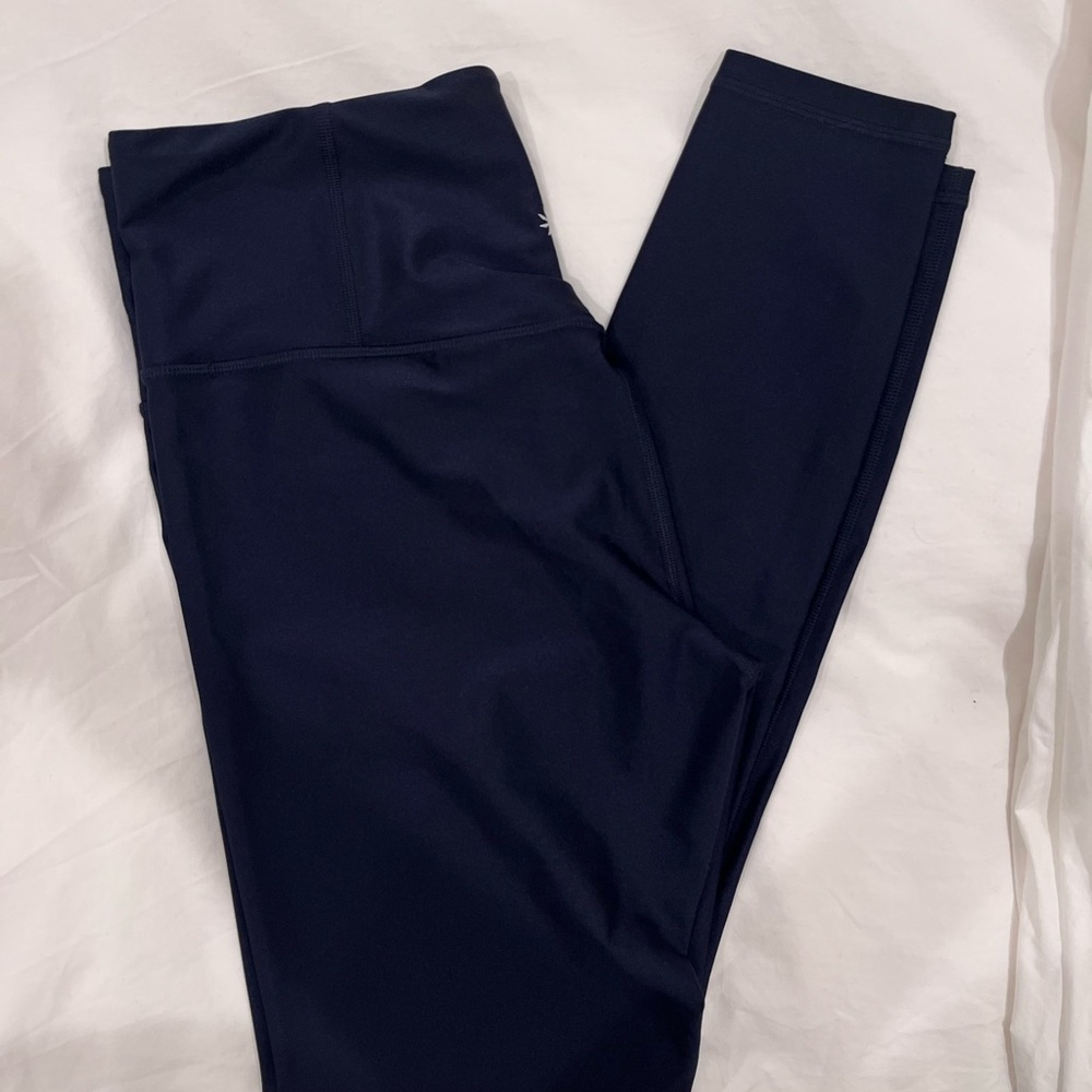NWOT Athleta Elation Ultra High Rise Sheen Legging in navy